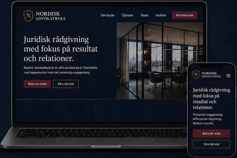 The Nordisk Advokatbyrå concept website