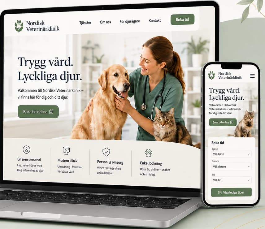 Nordisk Veterinärklinik start page