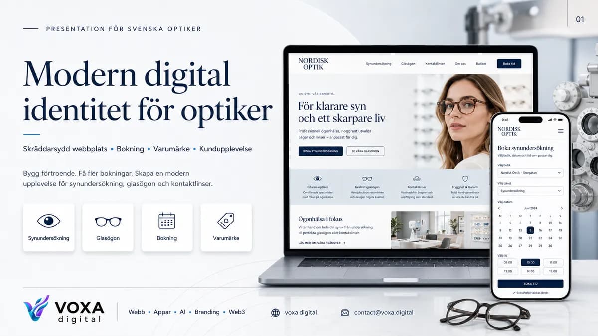 Nordisk Optik — Optics brand & website design by Weva