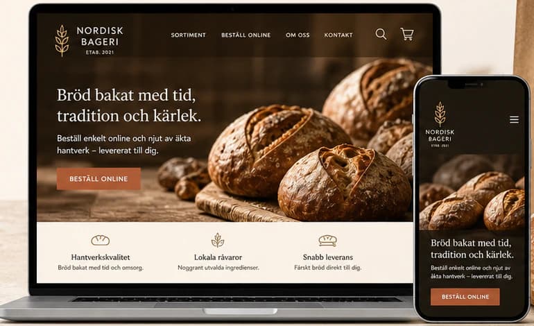 The Nordisk Bageri concept website