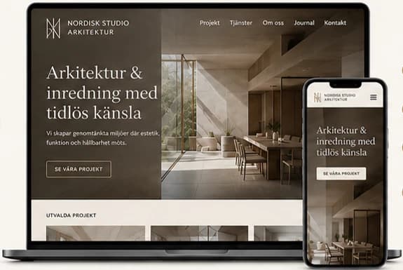 The Nordisk Studio Arkitektur concept website