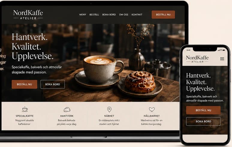 The NordKaffe Atelier concept website