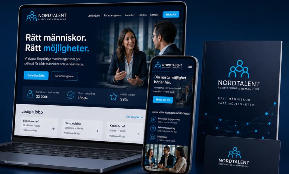 The Nordtalent concept website