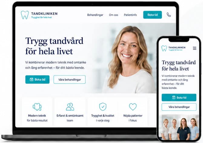 The Tandkliniken concept website