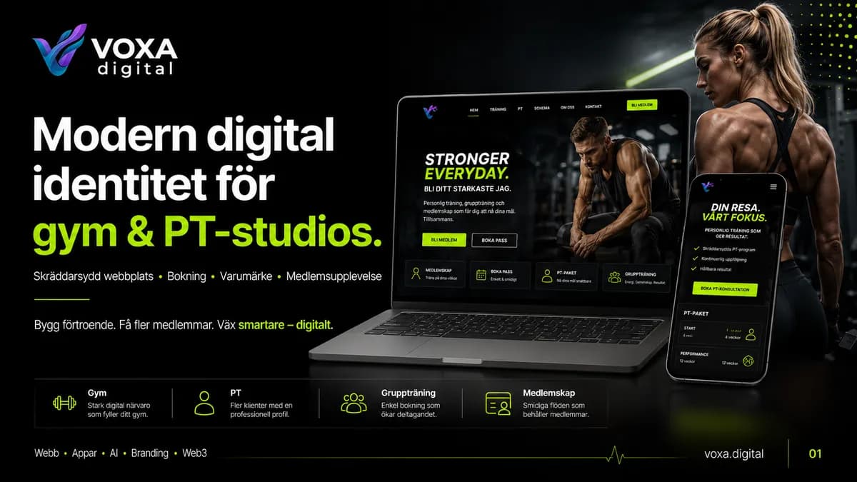 Gym & PT Studios — Fitness brand & website design by Weva
