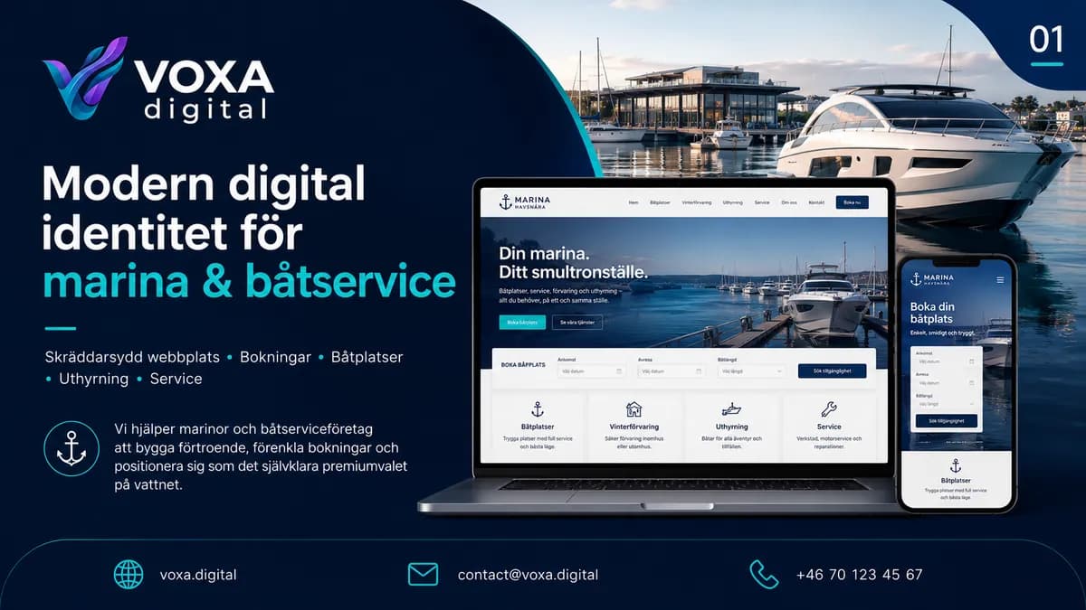 Marina Havsnära — Marina & Boating brand & website design by Weva