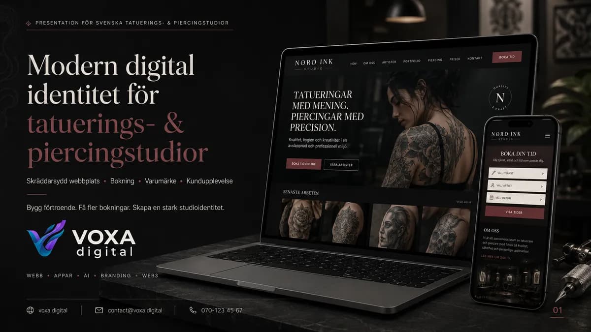 Nord Ink Studio — Tattoo Studio brand & website design by Weva