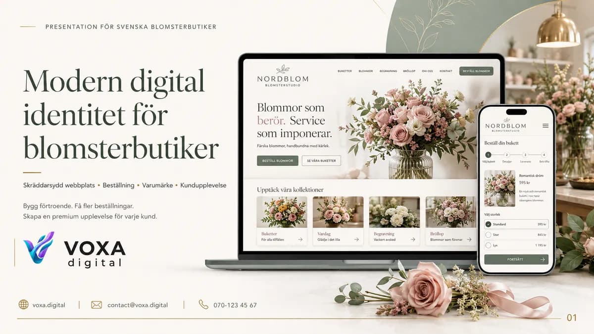 Nordblom — Florist brand & website design by Weva