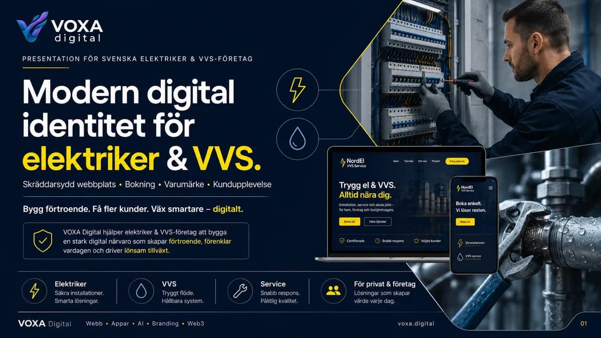 NordEl VVS — Trades brand & website design by Weva