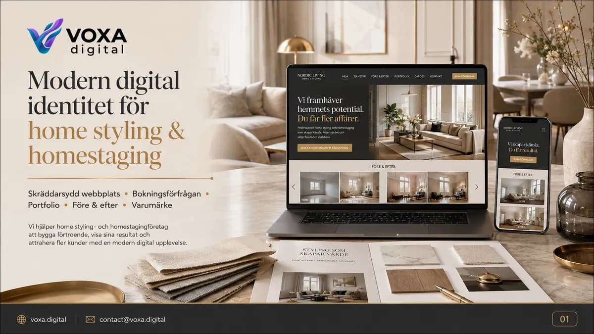Nordic Living — Interior Design brand & website design by Weva