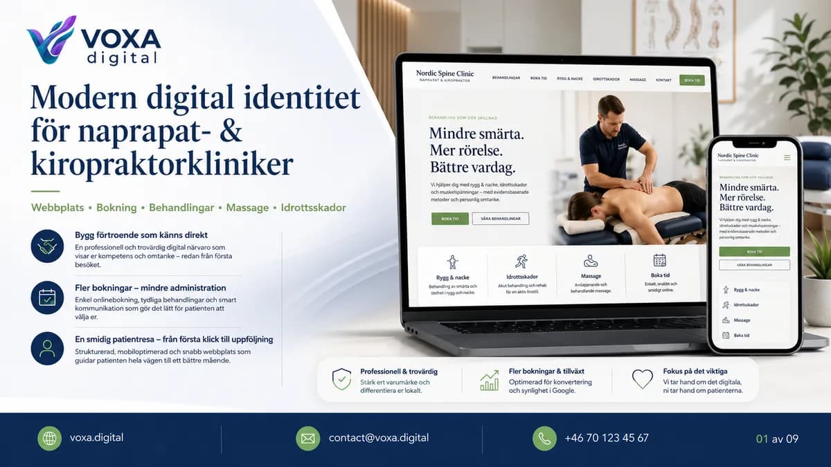Nordic Spine Clinic — Healthcare brand & website design by Weva