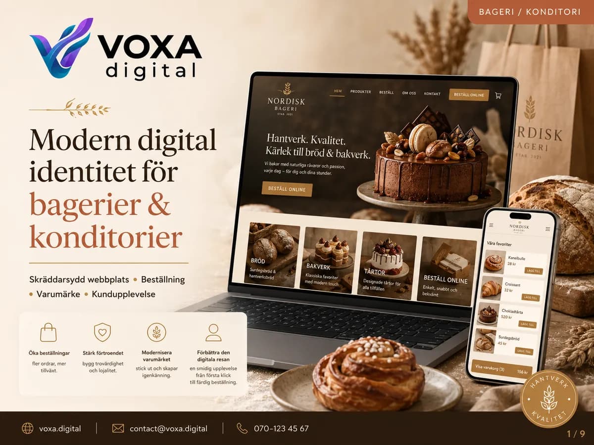 Nordisk Bageri — Bakery brand & website design by Weva