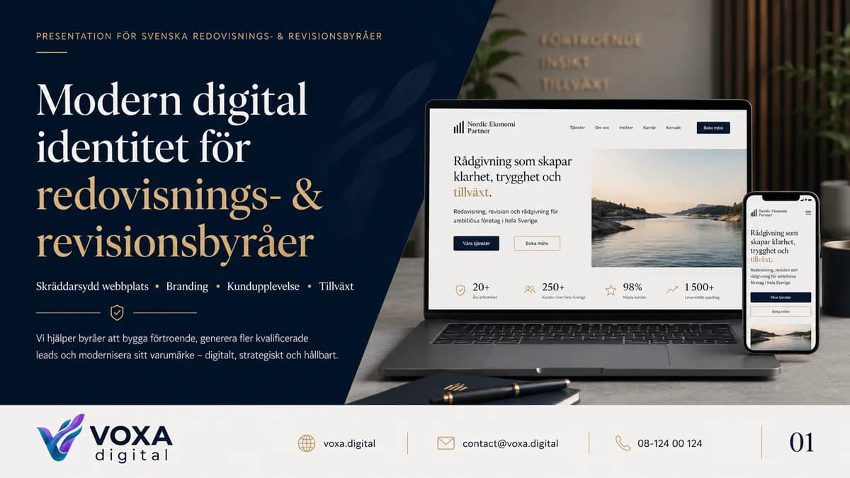Nordisk Redovisning — Accounting brand & website design by Weva