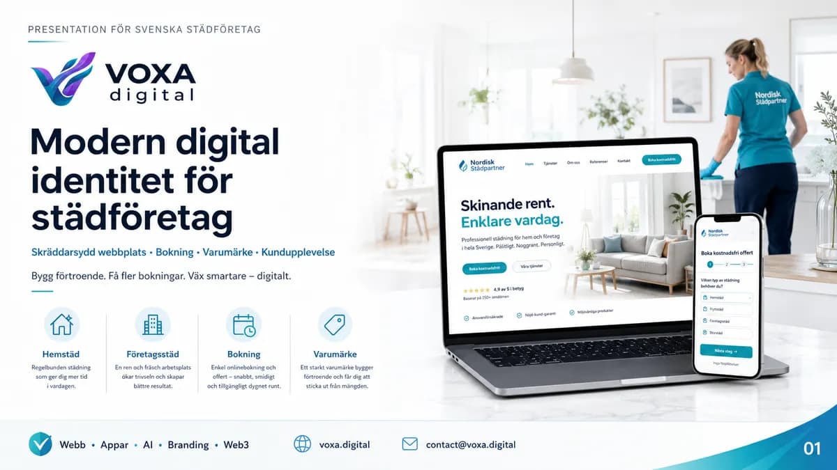 Nordisk Städpartner — Cleaning brand & website design by Weva