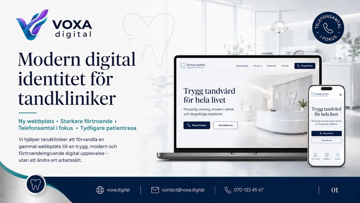 Tandkliniken — Dental brand & website design by Weva