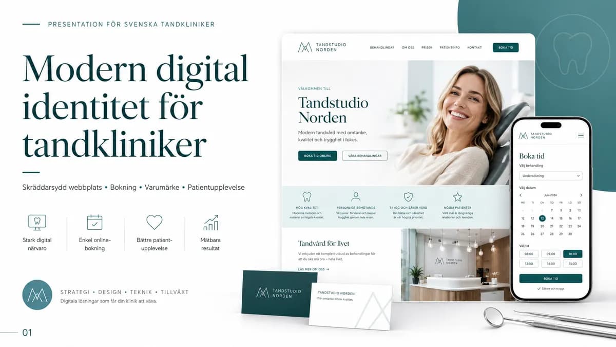Tandstudio Norden — Dental brand & website design by Weva