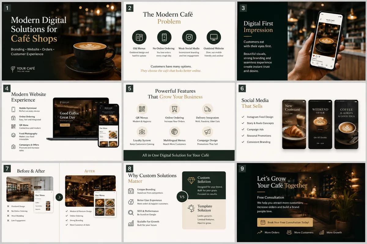 Your Café — Café brand & website design by Weva